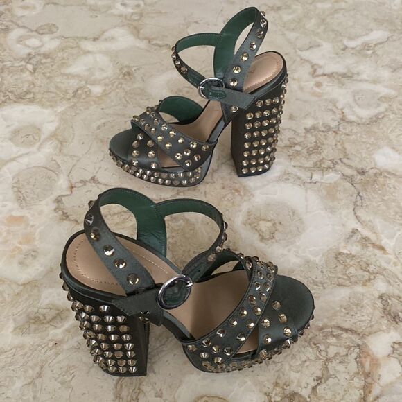 Aldo Britain Studded Platform Chunky Heel Strap Sandals - Picture 6 of 15